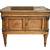 Vintage French Walnut & Burl Wood Side Cabinet Table w/ Brass Accents 3 thumbnail
