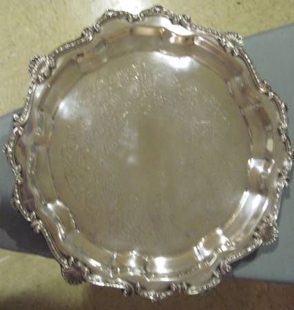 Vintage Silver Serving Tray 1