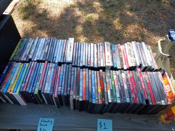 over 100 DVDs. 1