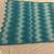 NEW HANDMADE crochet ripple Afghan blanket VARIEGATED "TEAL BLUE"   I 3 thumbnail