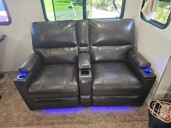 2 seat Recliner couch with heat, massage and LED lights 1
