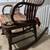 Antique ~ 1890s Victorian Oak Rocking Chair - Large Pressed Back 8 thumbnail