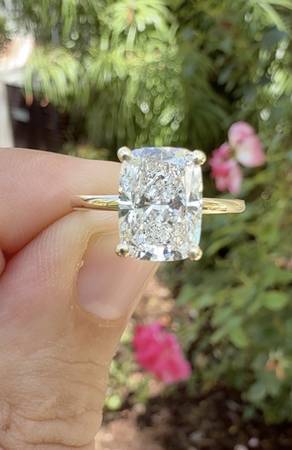 3 Ct Cushion Cut Diamond Engagement Ring 1