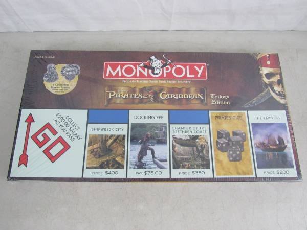 Monopoly Disney Pirates of the Caribbean Trilogy Edition 2007-New 1