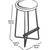 SAUDER Boutique ‘Dixon’ Dowel Stool, Tall – NIB 4 thumbnail