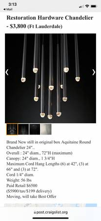 Restoration Hardware Chandelier 1