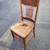 tall back vintage carved wood dining desk chair (needs new rush seat) 3 thumbnail