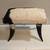 Genuine Cowhide and Bullhorn Footstool 1 thumbnail