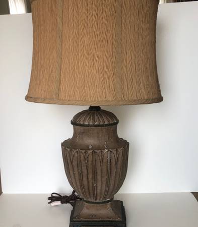 Taupe Silk Shade Classical Lamp 1
