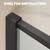 Brand new Fixed Framed Matte Black Bathroom Shower Glass Door, 34"*74" 3 thumbnail