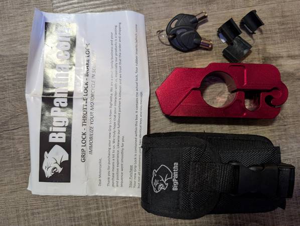BigPantha Motorcycle Lock - A Grip Throttle Brake Handlebar Lock 1