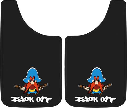 Yosemite Sam Back Off Easy Fit Mud Guard 11" - Set of 2,Multi-colored 1