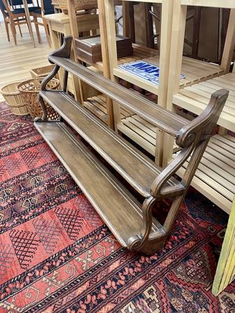 Custom 3 tiered wall mount dish rail shelf 1