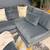 Nice Gray Corduroy Sectional Couch With Floating Ottoman - Delivery Available 6 thumbnail