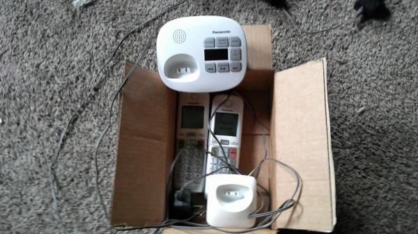Panasonic dual cordless phone set 1
