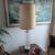 MCM Chrome & Patterned Glass Column Table Lamp 1970's 1 thumbnail