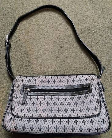 Purse Black and Gray Fleur De Lis 1