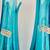 Pair LE Smith Peacock Blue Glass 4 Finger Swing Vase 13” 5 thumbnail