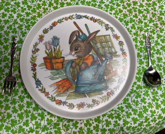Peter Rabbit Plate and Utensils 1