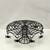 Halloween Goth spiderweb cake stand black metal with spiders 12" 1 thumbnail