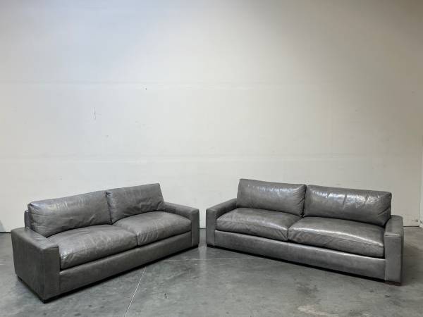 RH Leather Sofas 1