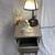 Gray 2 Tier Wood Night Stand w/ USB Ports &  Electric Plug 6 thumbnail