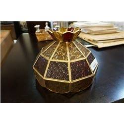 LEADED GLASS HANGING SHADE 1