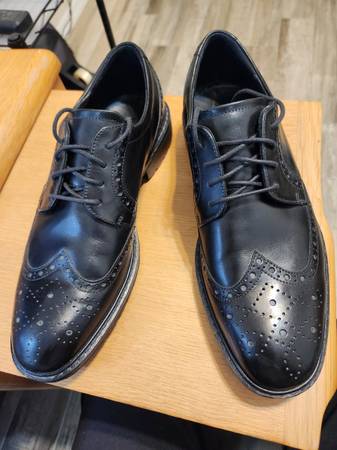 Mens ecco dress wingtips - black - size 10 1