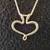 925 Sterling Silver Heart Pendant Necklace 20". 1 thumbnail