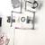 MID-CENTURY - MODERN CHROME WALL LAMP - RARE AND UNIQUE 4 LIGHTS 70s 2 thumbnail