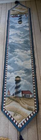 Nautical Lighthouse Tapestry Table Runner 1