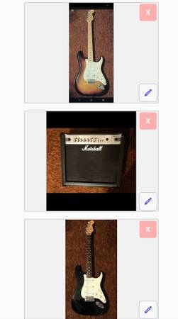 2 Mim Fender Strats w amp 1