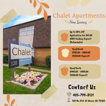 $945 / 2br - 900ft2 - Chalet Apartments Where your job is your approval!!63670484072833120