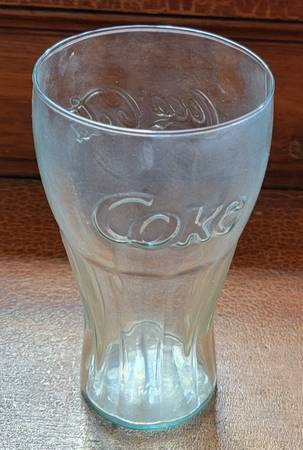 COCA COLA 7 1/2" GREEN BELL LARGE TALL GLASS 1