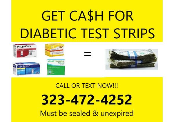 $$$ WE PAY TOP DOLLAR (CASH) FOR DIABETIC TEST STRIPS & SUPPLIES $$$ 1