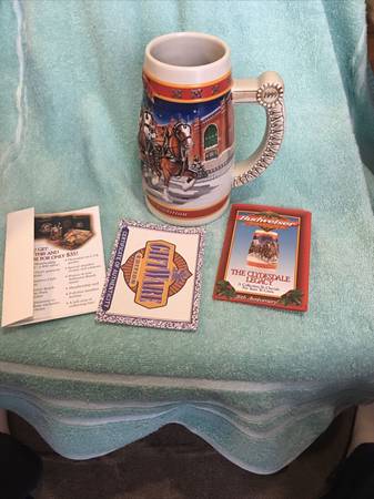 New Budweiser 20th Anniversary Holiday Stein 1
