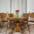 Oak Kitchen Dining Table with 4 Pressed Back Chairs 11 thumbnail