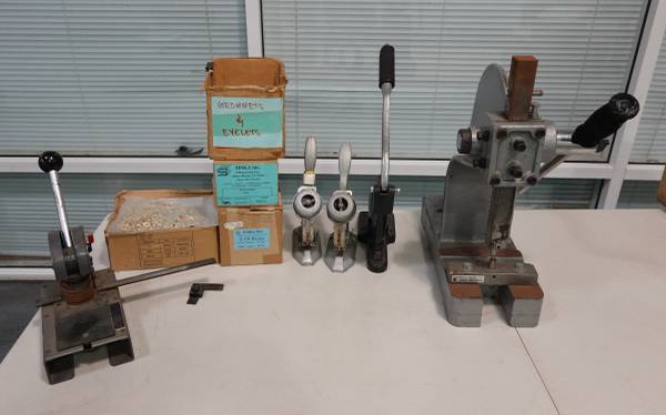 AUCTION 2 Bates Hand-Operated Presses, Arbor Press, Grommets & Eyelets 1