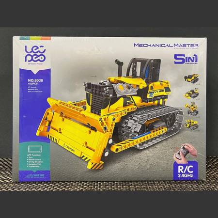 New Bulldozer/ATV RC Kit, LECPOP Mechanical Master 8038, 5 in 1 STEM Robot Toy B 1