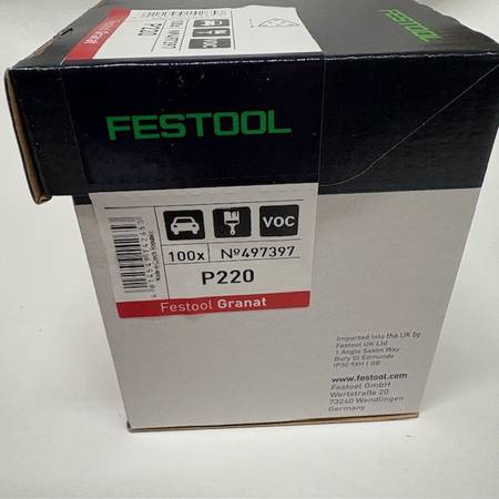FESTOOL CONVEX SANDING PAD 100 PACKS, 95 X 88 VARIOUS GRITS - $25 (East Wenatchee)63441595977345124