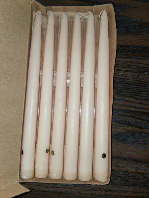 BOX OF 6 12" PARTYLITE DINNER TAPER UNSCENTED CANDLES 1