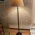 Vintage Black Metal Floor Lamp-Neutral-Tone Shade-Works Perfectly! 1 thumbnail