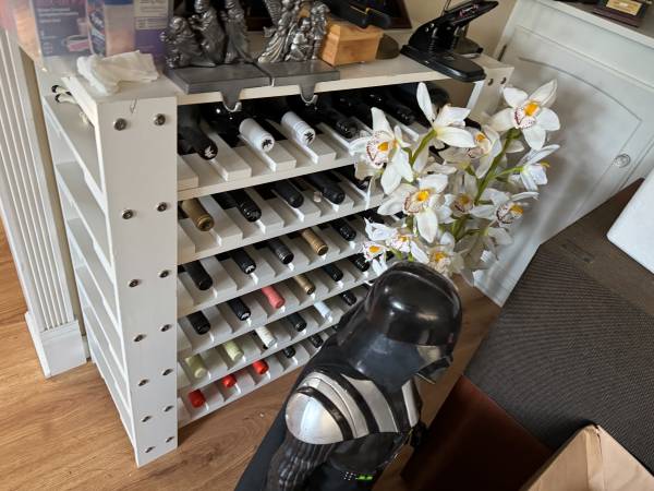 Wine Rack Bamboo Wood Display Shelf with  RED WINE / white wine 1