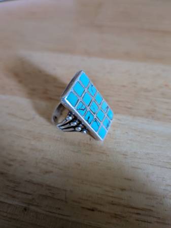 Turquoise and Silver ring 1