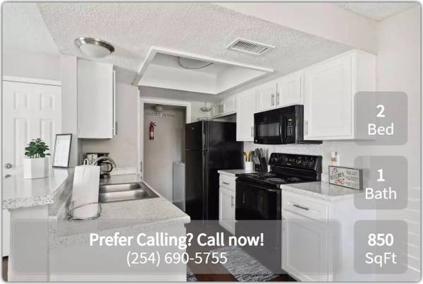 $1,244 / 2br - 850ft2 - Simplemente impresionante jardín estilo 2 habitaciones / 1 baño en Kileen (Kileen - Eastlake Shopping Center)63843414506243120