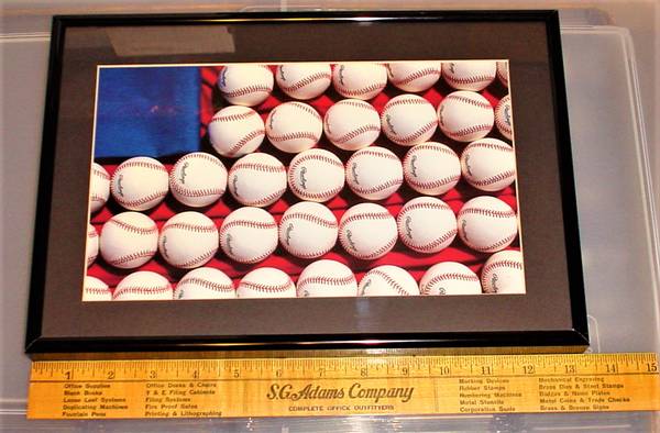 MLB Baseball USA Flag Art Print Framed "Old Glory" Don Marquess GREAT! 1