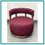 Village West Design Custom Made Swivel Club Chairs In Raspberry 2 thumbnail