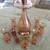 Decanter and Glassware VTG Set 8 PCS Gold-tones Stripes 1 thumbnail