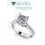 (NATURAL) Beautiful 2.06ct. Princess Cut Diamond Ring-High Color 6 thumbnail