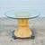 1970s Signed McGuire Bamboo Wheat Sheaf 45” Round Glass Dining Table 2 thumbnail